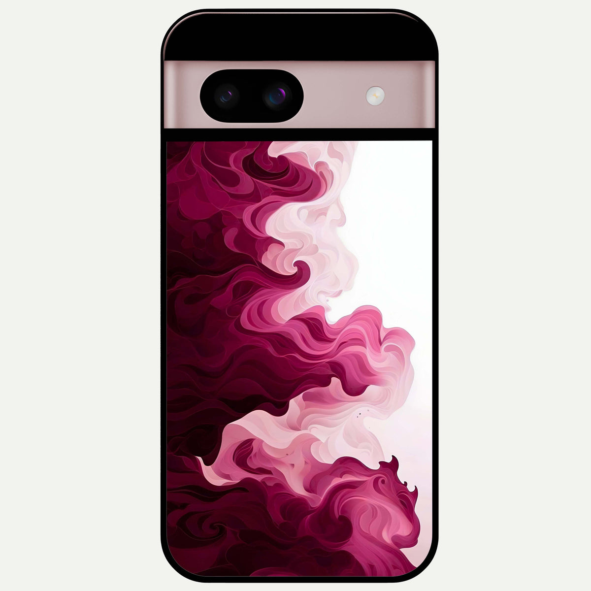  Crimson Wave Flow Glass Case For Google Pixel 8 back cover – full design glossy printed glass finish