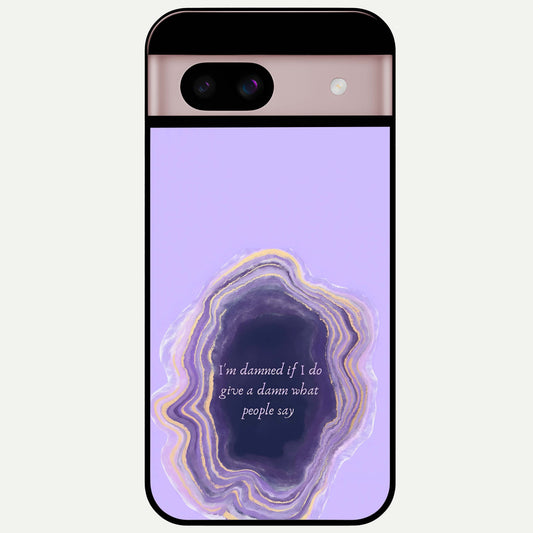  Damned People Quote Glass Case For Google Pixel 8 back cover – full design glossy printed glass finish