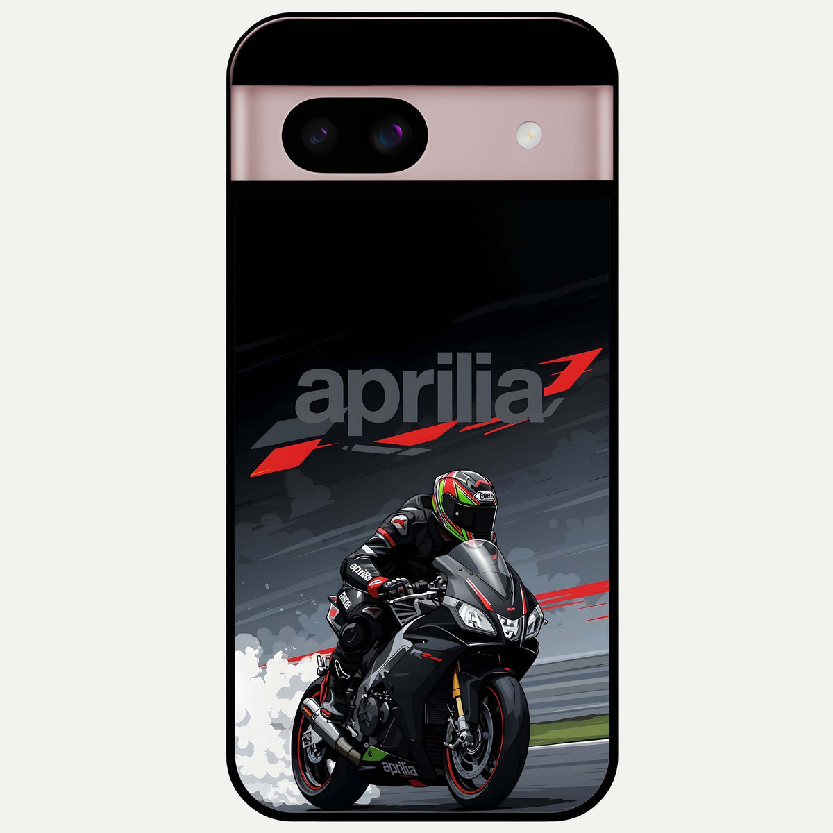  Dark Aprilla Glass Case For Google Pixel 8 back cover – full design glossy printed glass finish