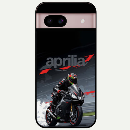 Dark Aprilla Glass Case For Google Pixel 8 back cover – full design glossy printed glass finish