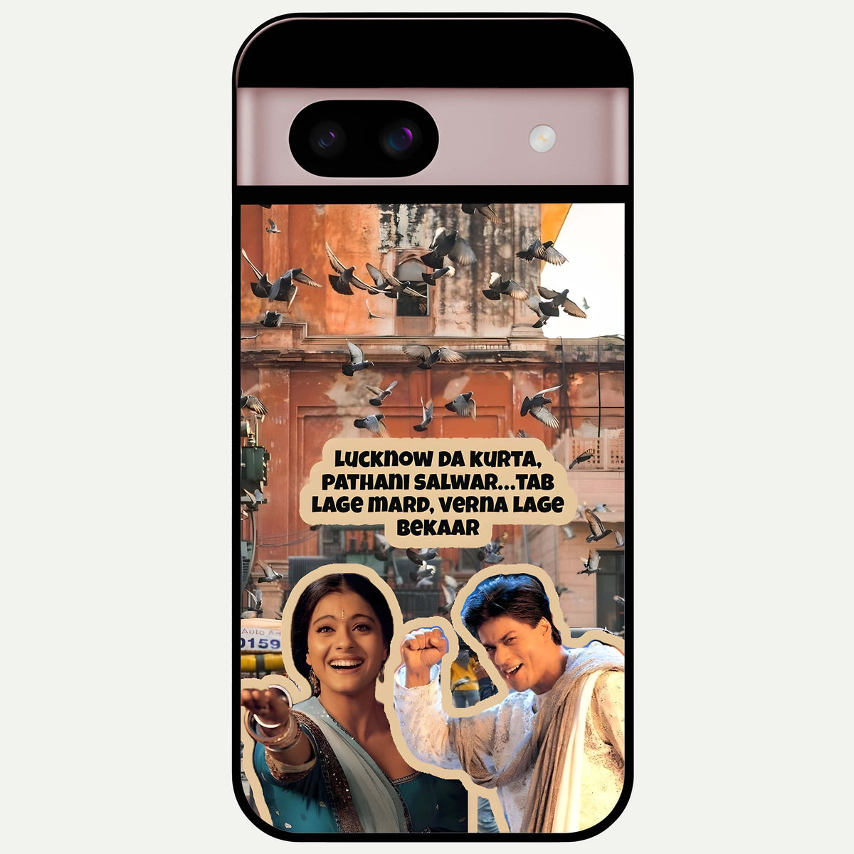 Desi Retro Vibes Glass Case For Google Pixel 8 back cover – full design glossy printed glass finish