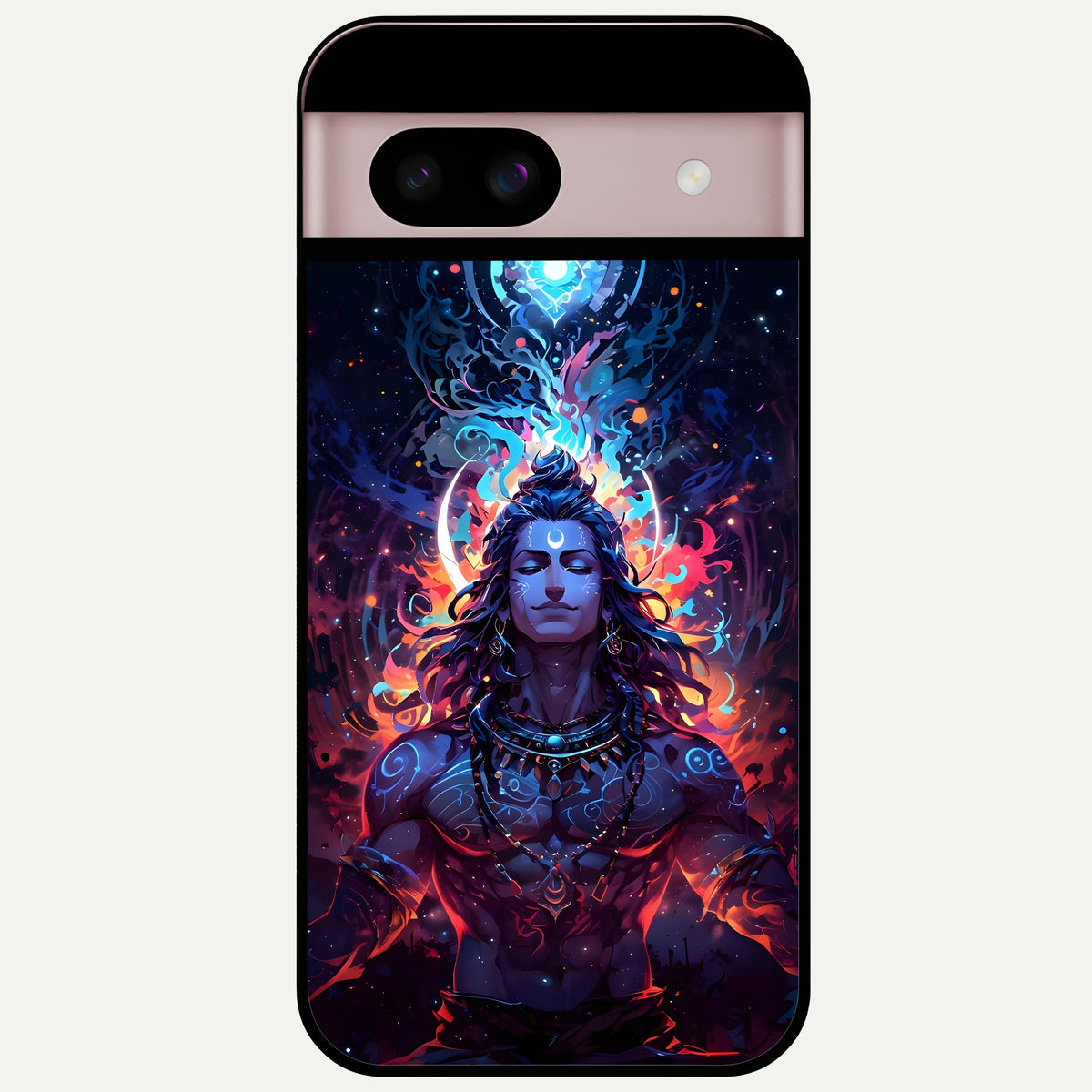  Divine Fire Shiv Glass Case For Google Pixel 8 back cover – full design glossy printed glass finish