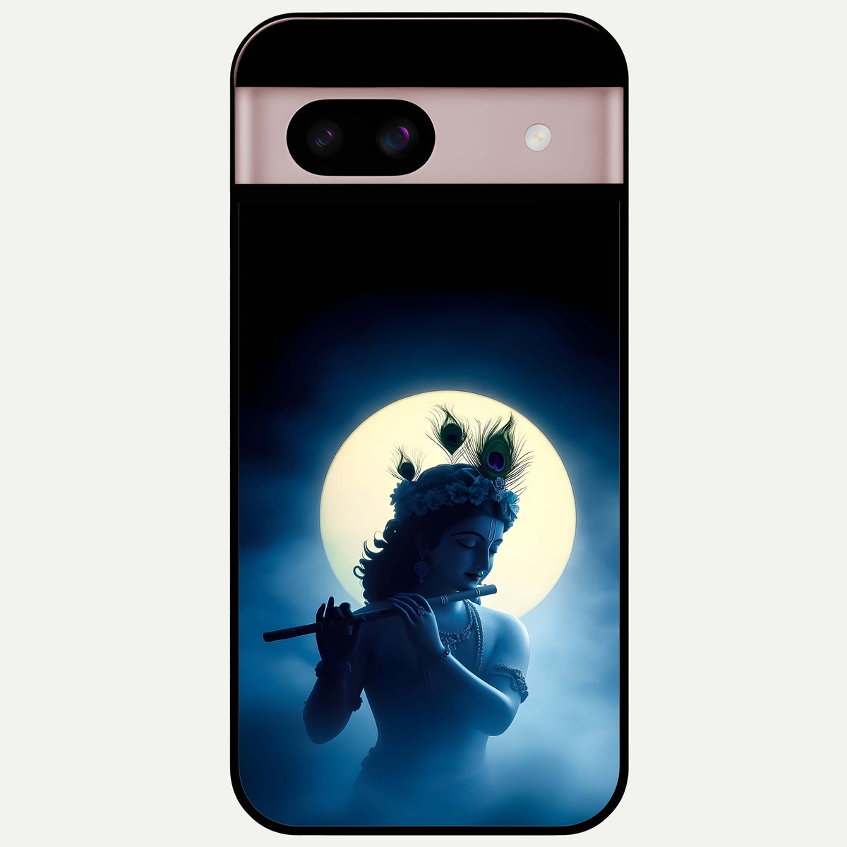  Divine Moon Flute Glass Case For Google Pixel 8 back cover – full design glossy printed glass finish