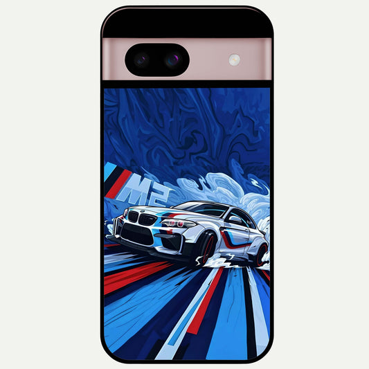  Drift Power Rush Glass Case For Google Pixel 8 back cover – full design glossy printed glass finish