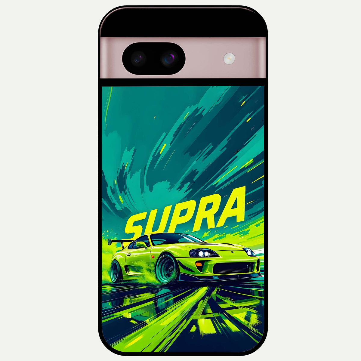  Electric Supra Thunder Glass Case For Google Pixel 8 back cover – full design glossy printed glass finish