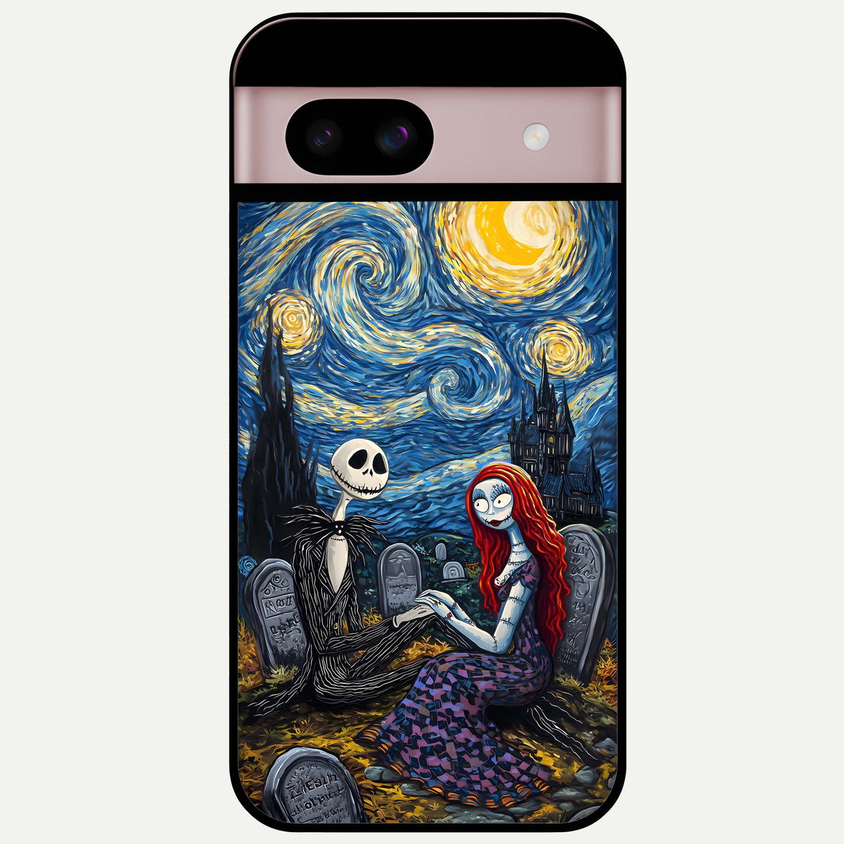  Eternal Night Love Glass Case For Google Pixel 8 back cover – full design glossy printed glass finish