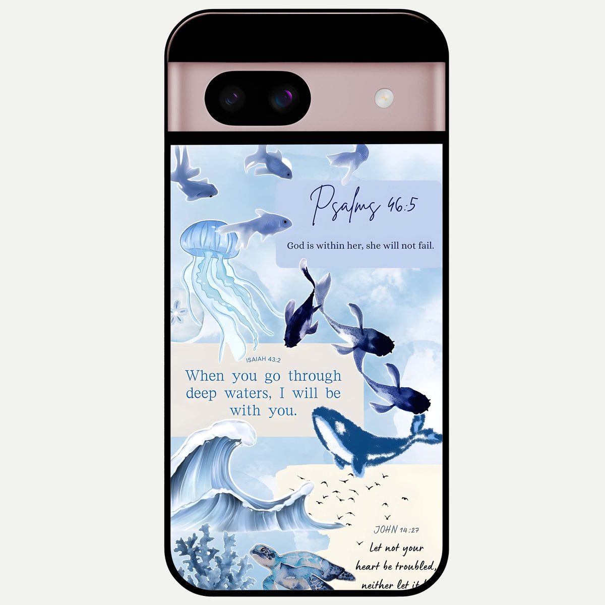  Faithful Ocean Promise Glass Case For Google Pixel 8 back cover – full design glossy printed glass finish