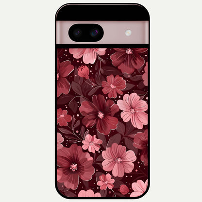  Flower Blush Bloom Glass Case For Google Pixel 8 back cover – full design glossy printed glass finish