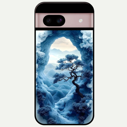  Frozen Serenity Gate Glass Case For Google Pixel 8 back cover – full design glossy printed glass finish