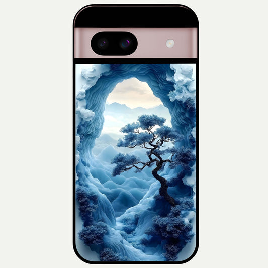  Frozen Serenity Gate Glass Case For Google Pixel 8 back cover – full design glossy printed glass finish