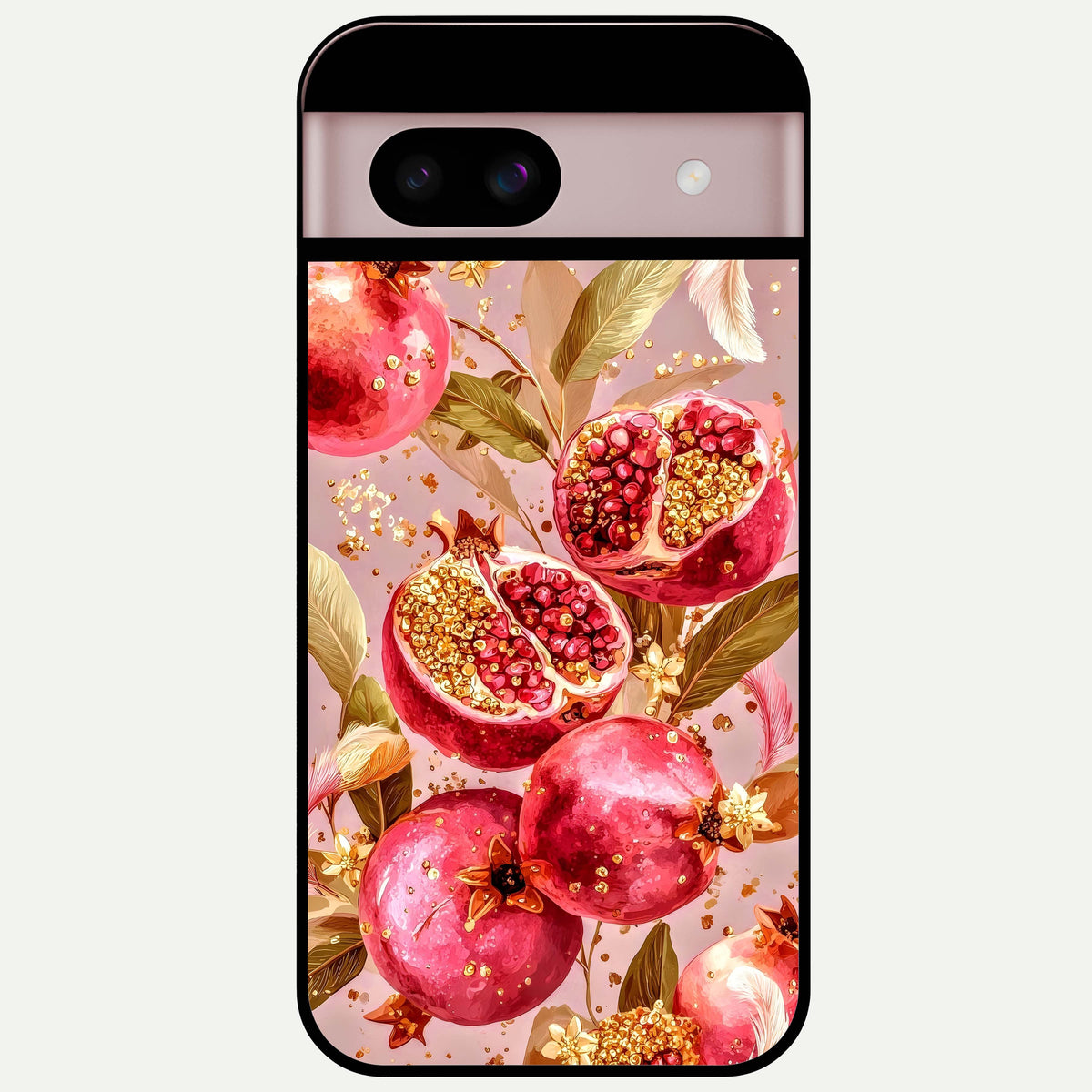  Golden Bloom Glow Glass Case For Google Pixel 8 back cover – full design glossy printed glass finish