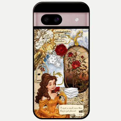  Golden Dream Belle Glass Case For Google Pixel 8 back cover – full design glossy printed glass finish