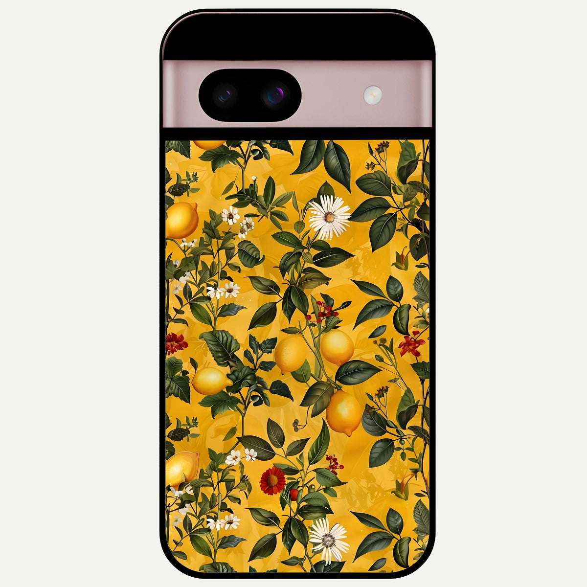  Golden Lemon Field Glass Case For Google Pixel 8 back cover – full design glossy printed glass finish