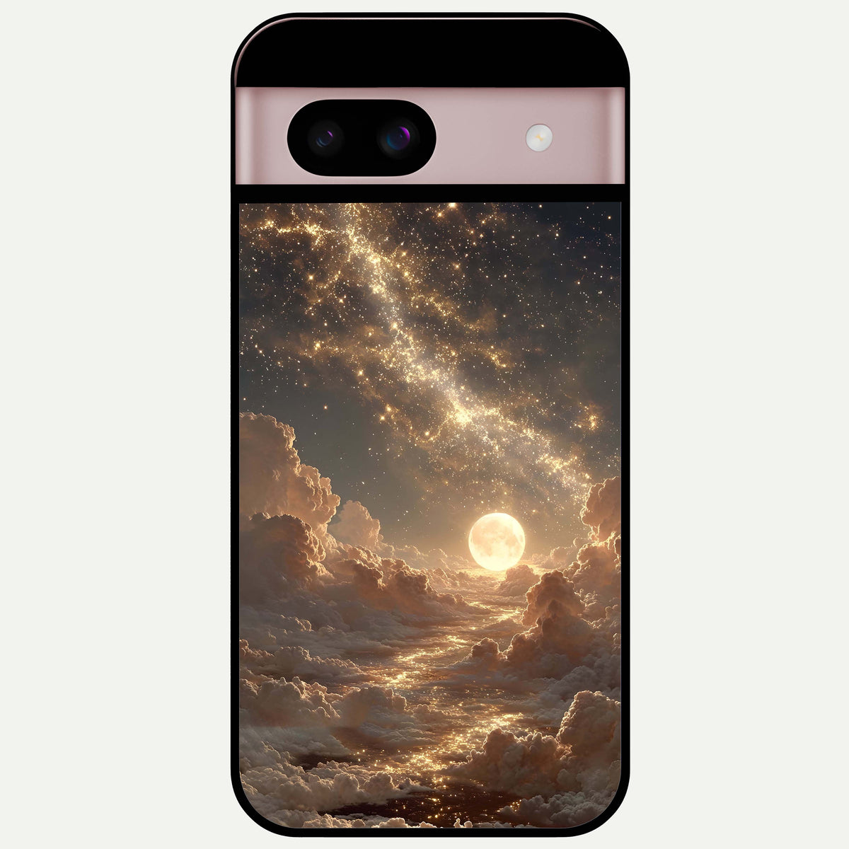  Golden Sky Dream Glass Case For Google Pixel 8 back cover – full design glossy printed glass finish