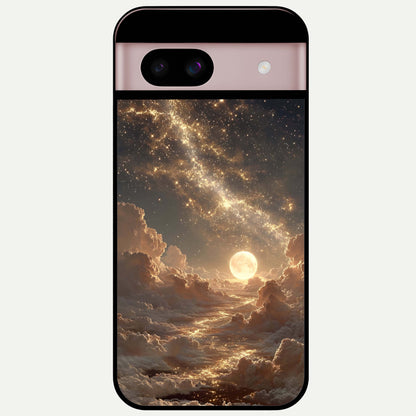  Golden Sky Dream Glass Case For Google Pixel 8 back cover – full design glossy printed glass finish