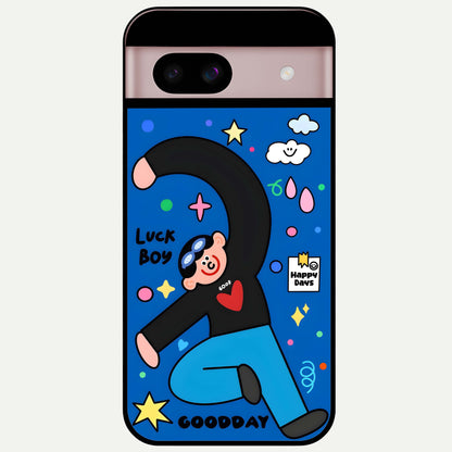  Happy Luck Vibe Glass Case For Google Pixel 8 back cover – full design glossy printed glass finish