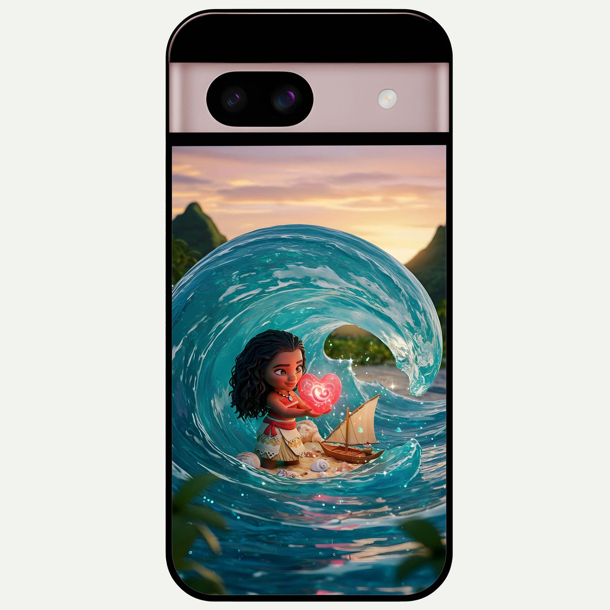  Heart of Ocean Glass Case For Google Pixel 8 back cover – full design glossy printed glass finish