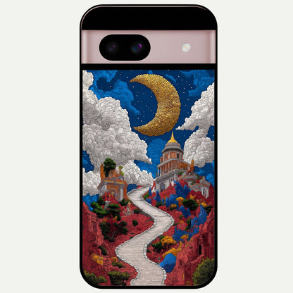  Heavenly Moon Path Glass Case For Google Pixel 8 back cover – full design glossy printed glass finish