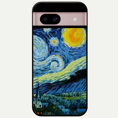  Inspired Van Gogh Art Glass Case For Google Pixel 8 back cover – full design glossy printed glass finish