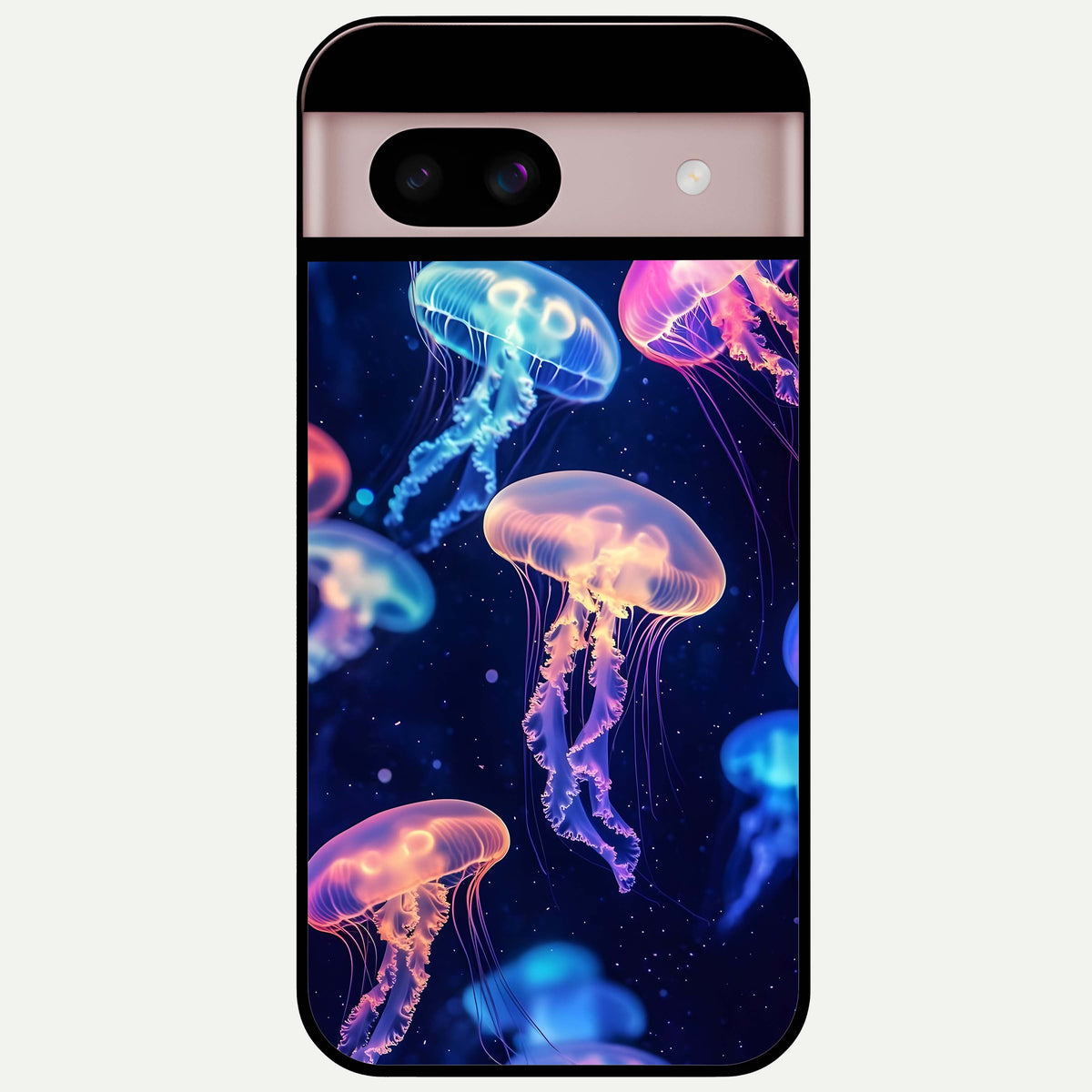  Jellyfish Pattern Glass Case For Google Pixel 8 back cover – full design glossy printed glass finish