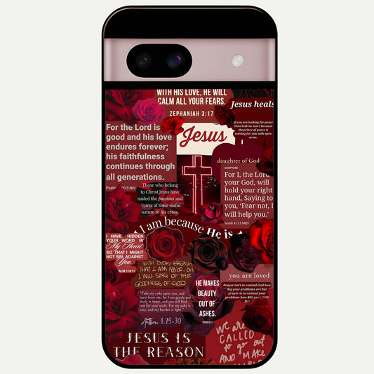  Jesus Love Heals Glass Case For Google Pixel 8 back cover – full design glossy printed glass finish