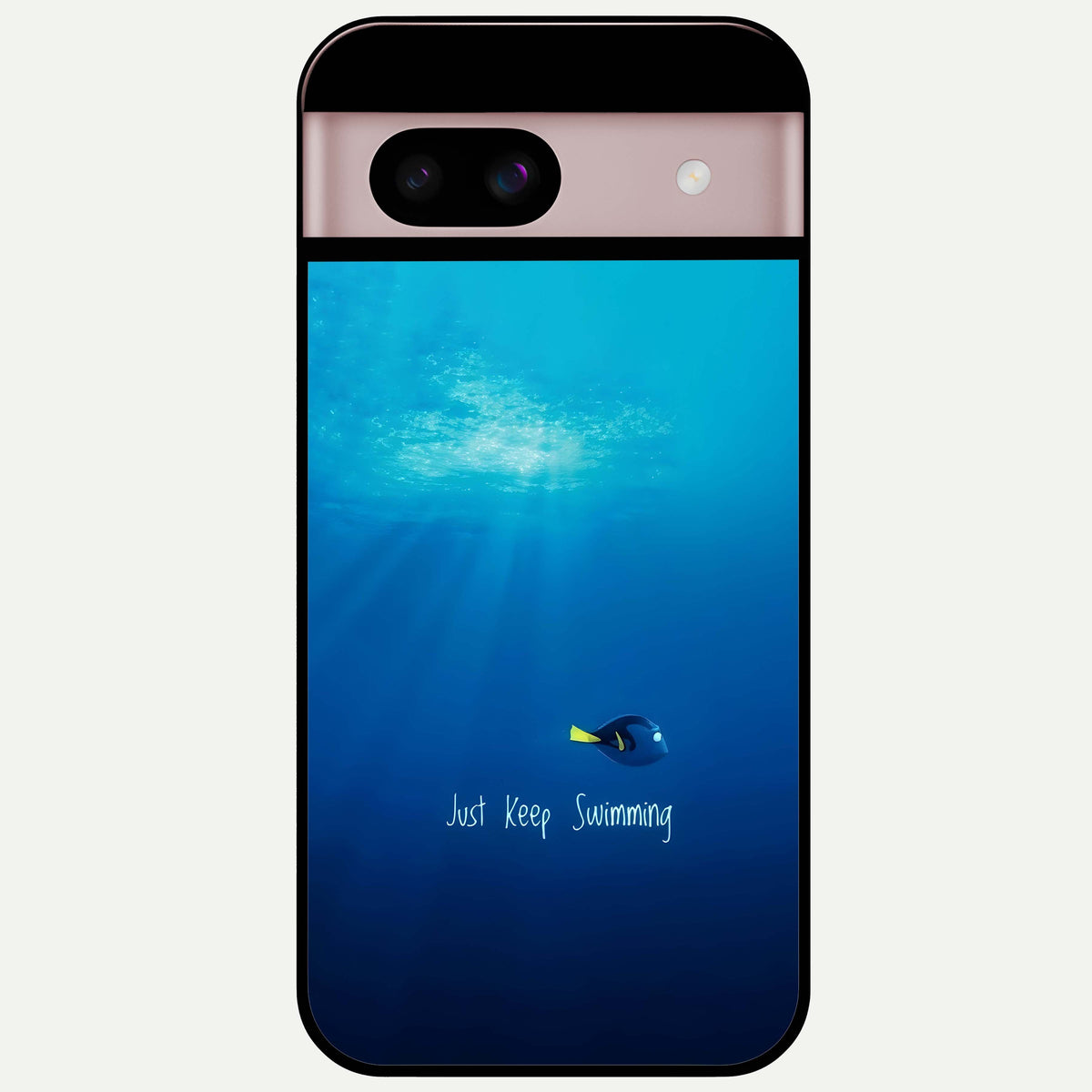  Just Keep Swimming Glass Case For Google Pixel 8 back cover – full design glossy printed glass finish