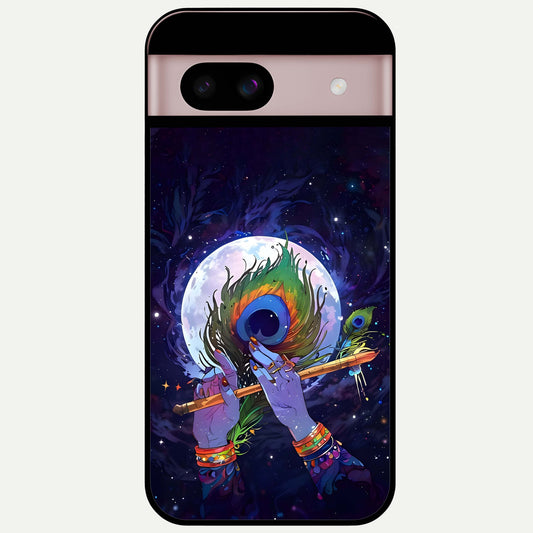  Krishna Hands Art Glass Case For Google Pixel 8 back cover – full design glossy printed glass finish