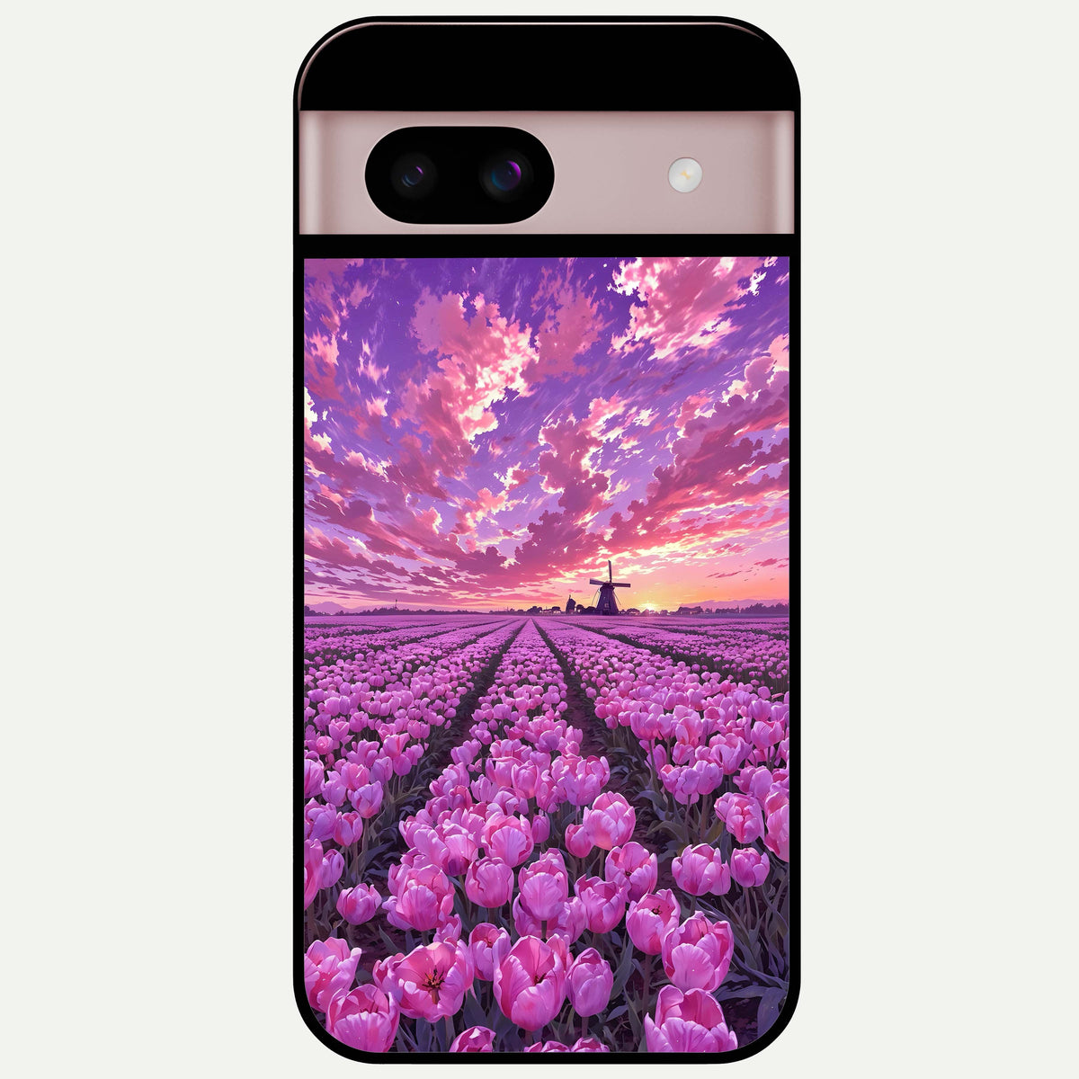  Lavender Dream Skies Glass Case For Google Pixel 8 back cover – full design glossy printed glass finish