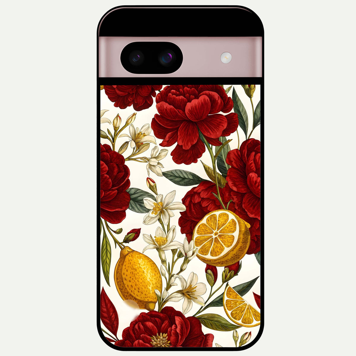  Lemon Rose Charm Glass Case For Google Pixel 8 back cover – full design glossy printed glass finish