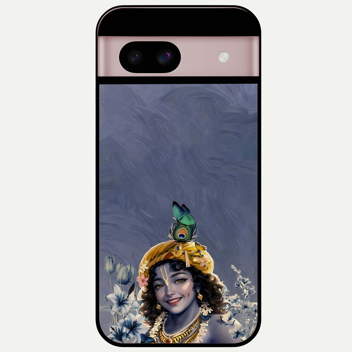  Lord Krishna Glass Case For Google Pixel 8 back cover – full design glossy printed glass finish