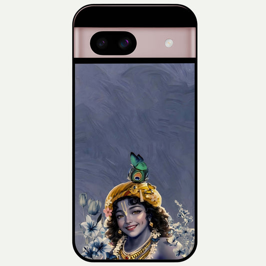  Lord Krishna Glass Case For Google Pixel 8 back cover – full design glossy printed glass finish