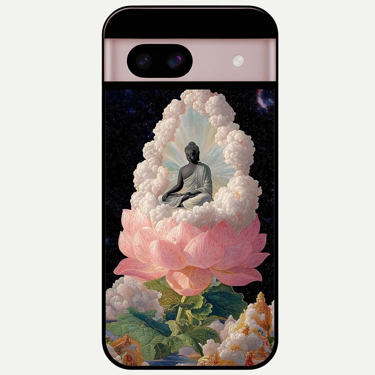  Lotus Divine Peace Glass Case For Google Pixel 8 back cover – full design glossy printed glass finish