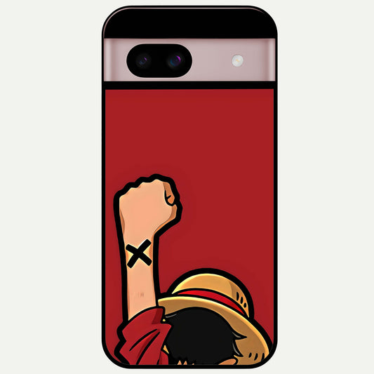  Luffy X Spirit Glass Case For Google Pixel 8 back cover – full design glossy printed glass finish