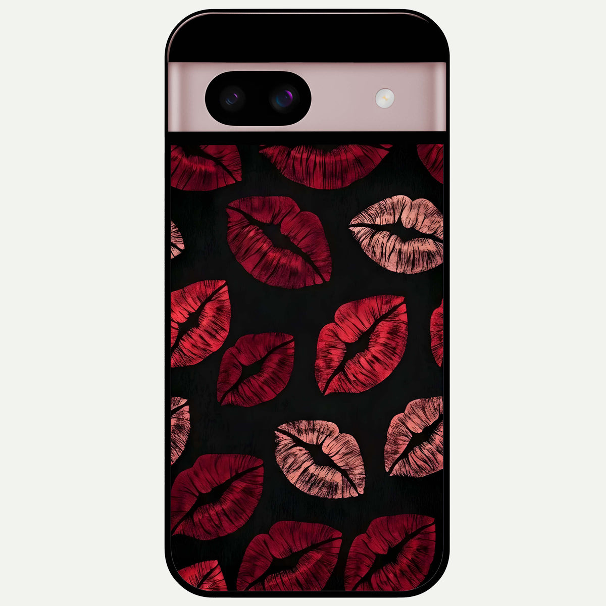  Midnight Kiss Love Glass Case For Google Pixel 8 back cover – full design glossy printed glass finish