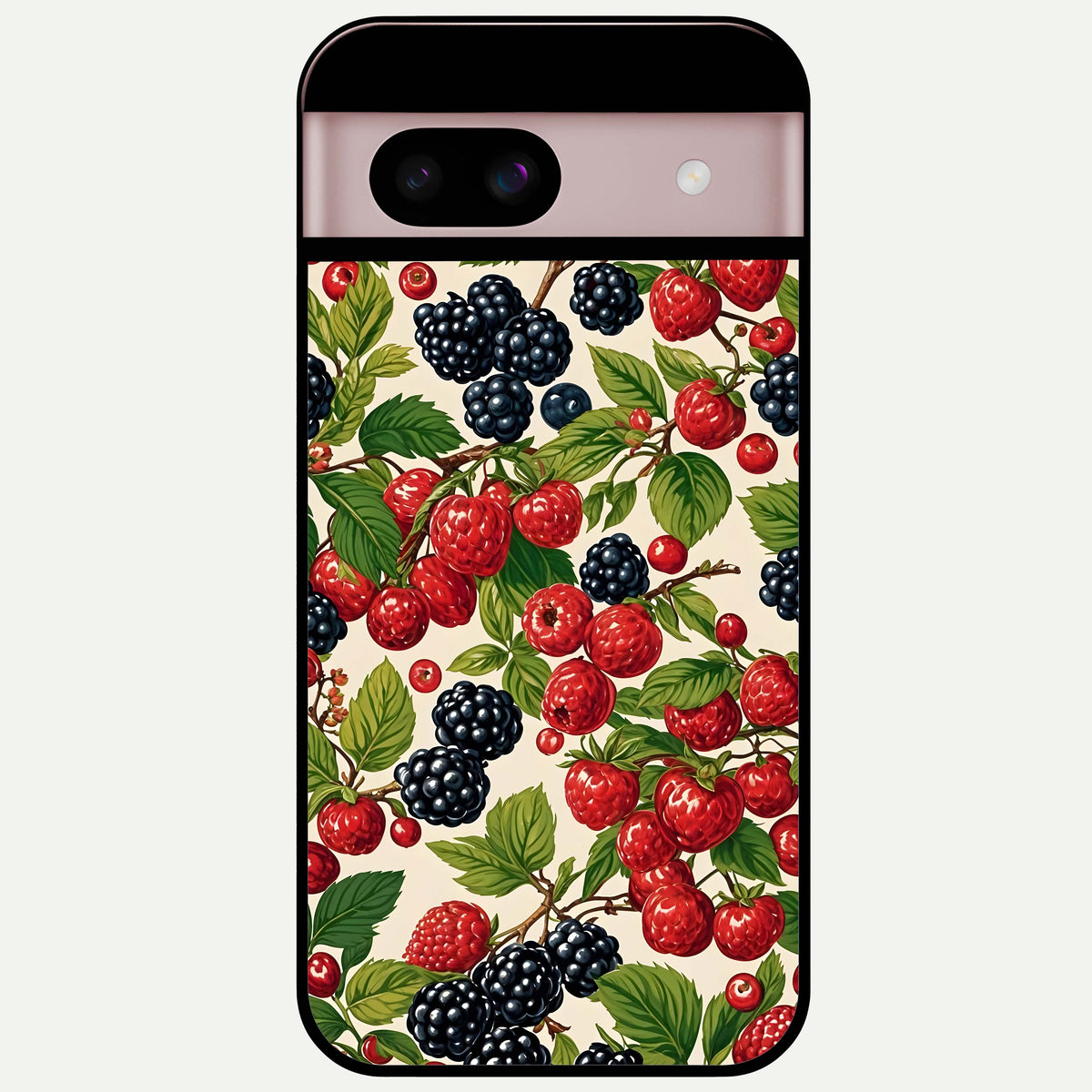  Mixed Berry Collage Glass Case For Google Pixel 8 back cover – full design glossy printed glass finish