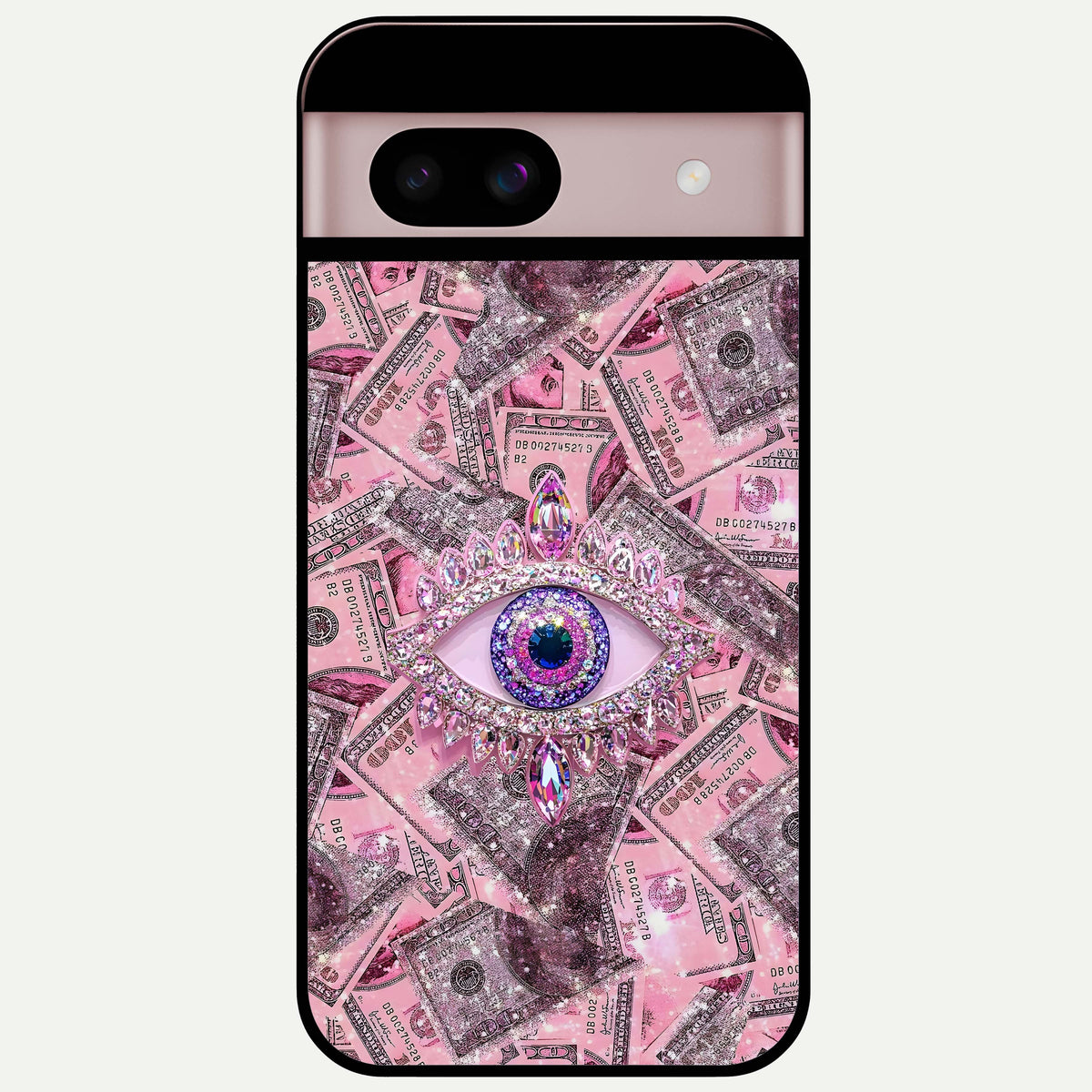  Money Eye Luxe Glass Case For Google Pixel 8 back cover – full design glossy printed glass finish