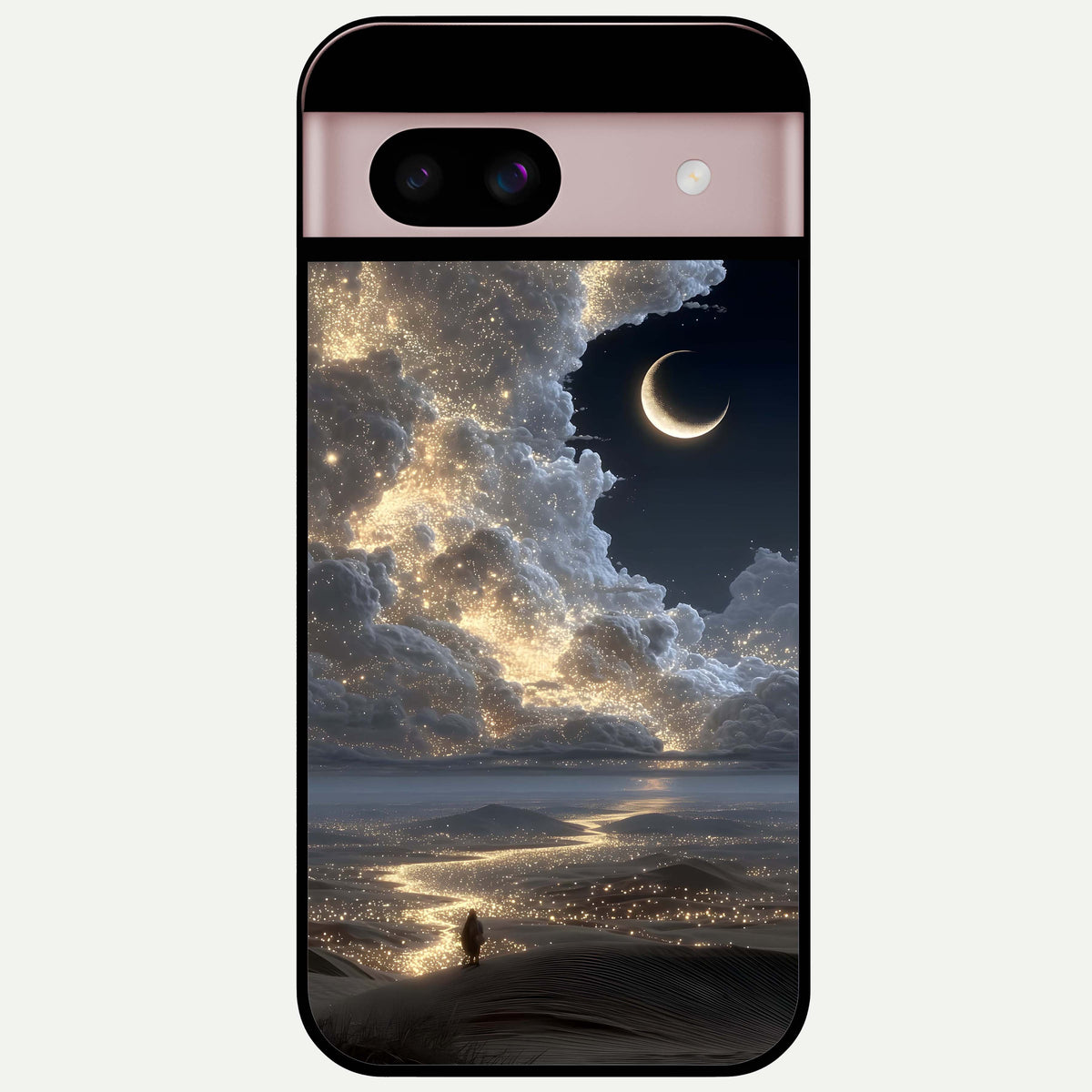  Moonlight Spark Path Glass Case For Google Pixel 8 back cover – full design glossy printed glass finish