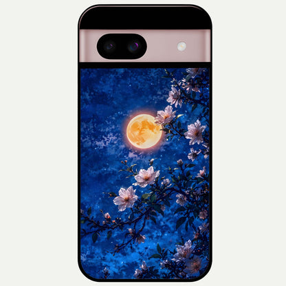  Moonlit Blossoms Night Glass Case For Google Pixel 8 back cover – full design glossy printed glass finish