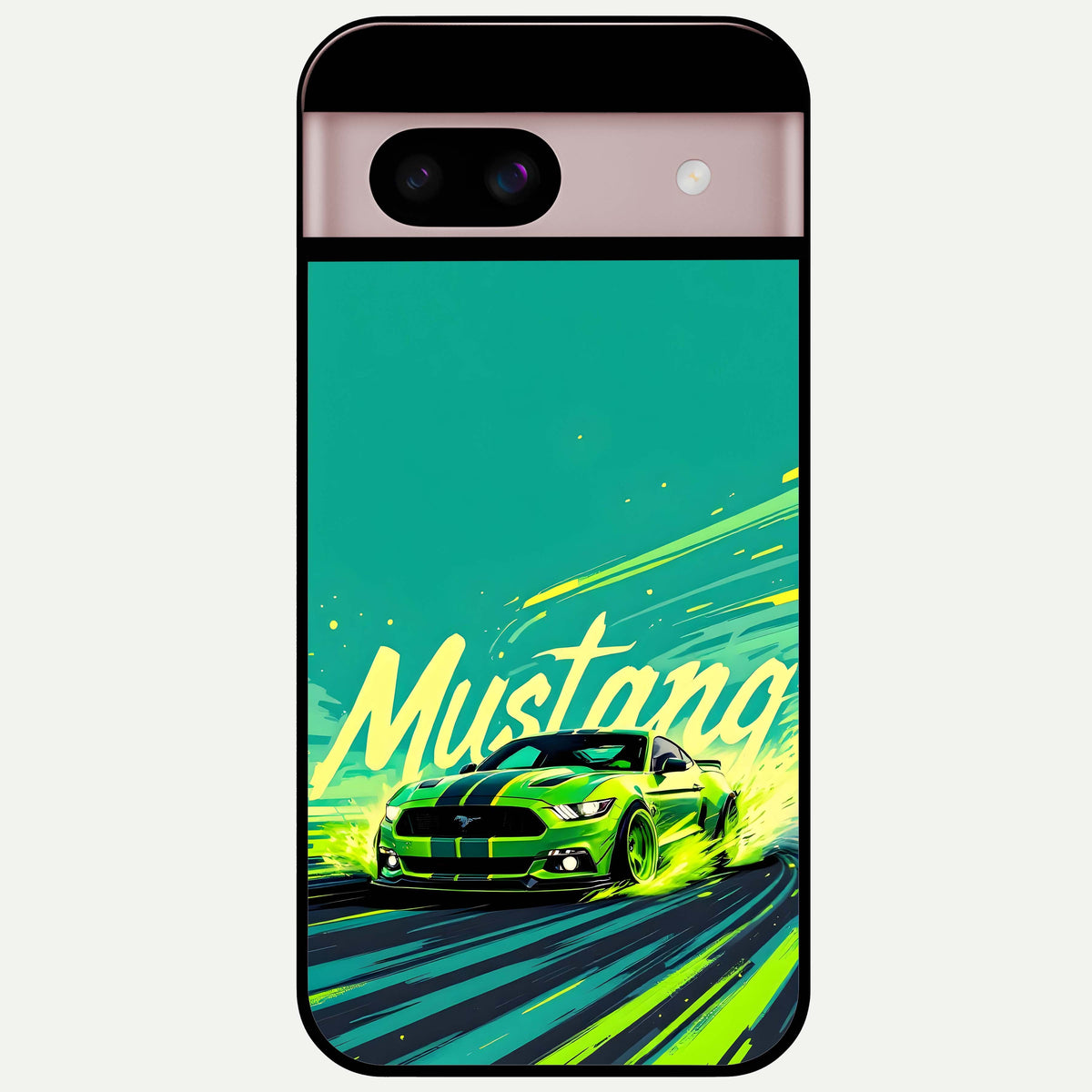  Mustang Bang Glass Case For Google Pixel 8 back cover – full design glossy printed glass finish