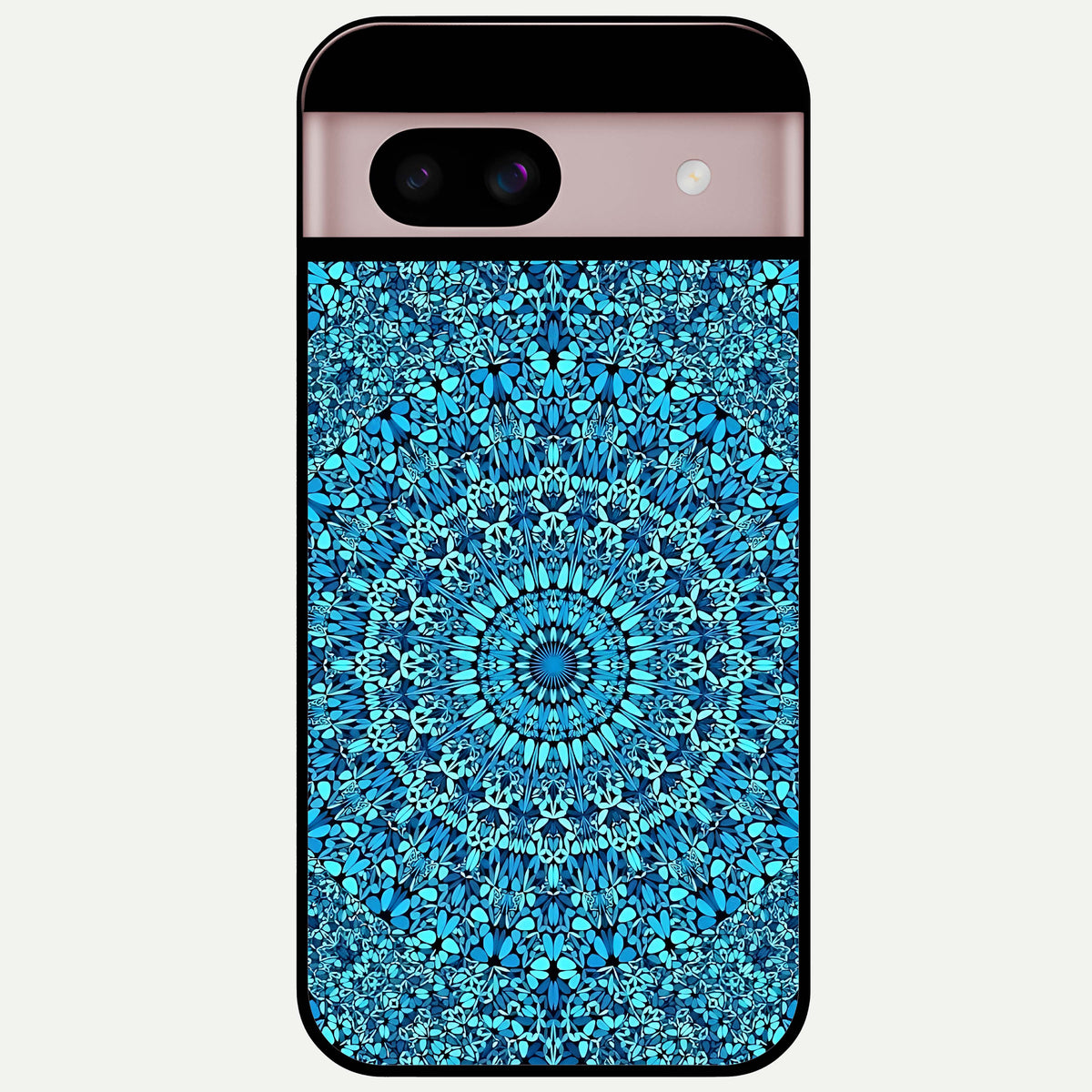  Ocean Bloom Mandala Glass Case For Google Pixel 8 back cover – full design glossy printed glass finish