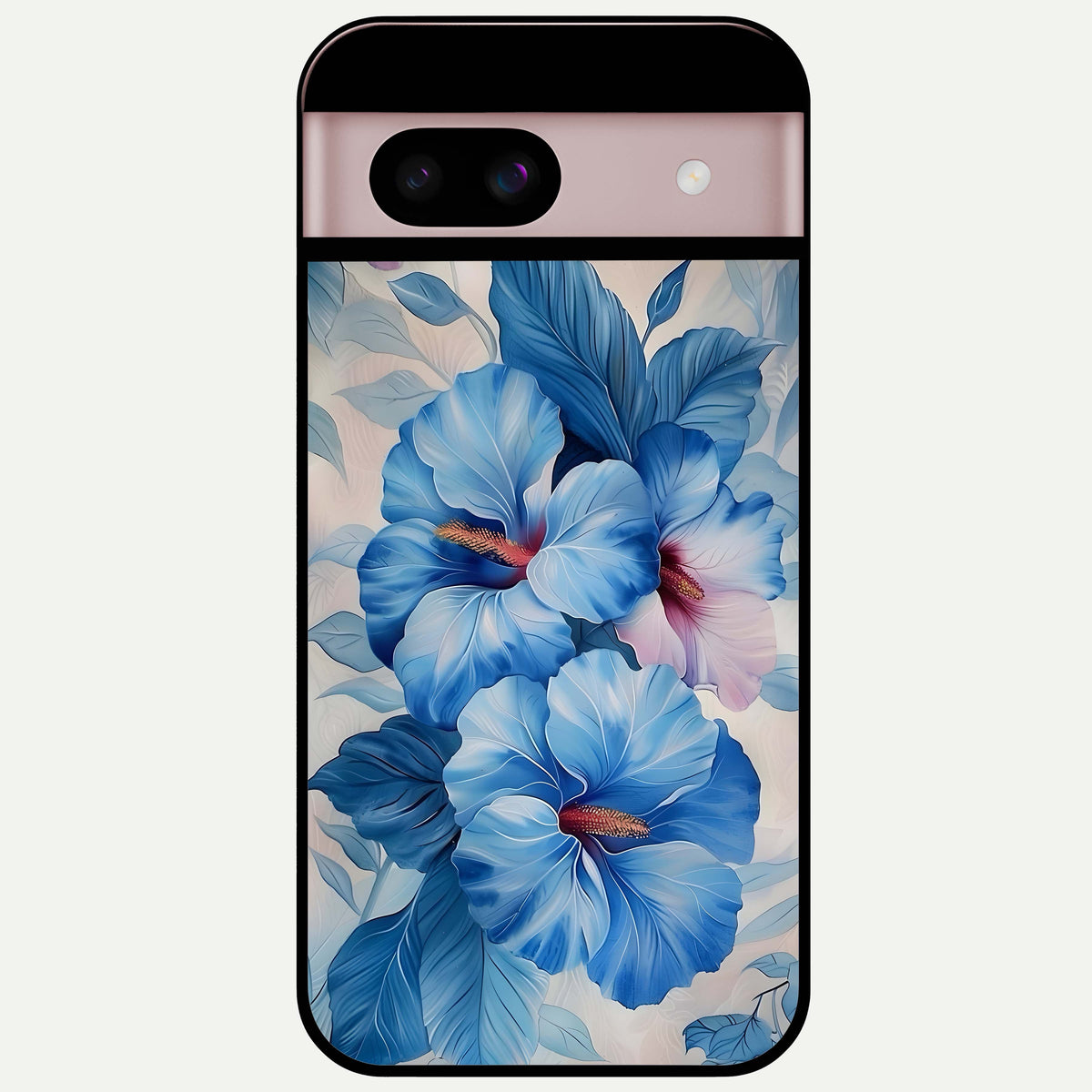  Ocean Hibiscus Grace Glass Case For Google Pixel 8 back cover – full design glossy printed glass finish
