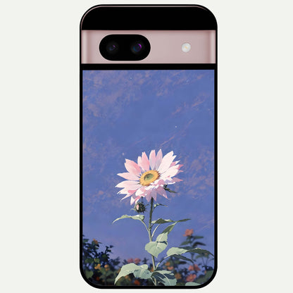  Pink Shells Outline Glass Case For Google Pixel 8 back cover – full design glossy printed glass finish