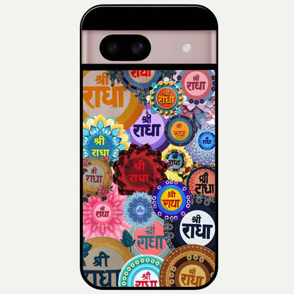  Radha Divine Bloom Glass Case For Google Pixel 8 back cover – full design glossy printed glass finish
