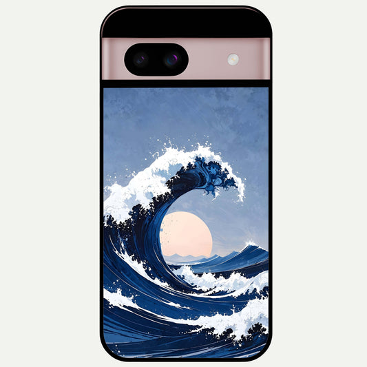  Rising Tide Power Glass Case For Google Pixel 8 back cover – full design glossy printed glass finish
