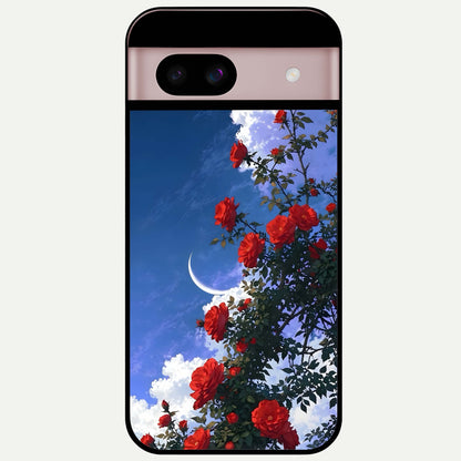  Rose Drift Flowers Glass Case For Google Pixel 8 back cover – full design glossy printed glass finish