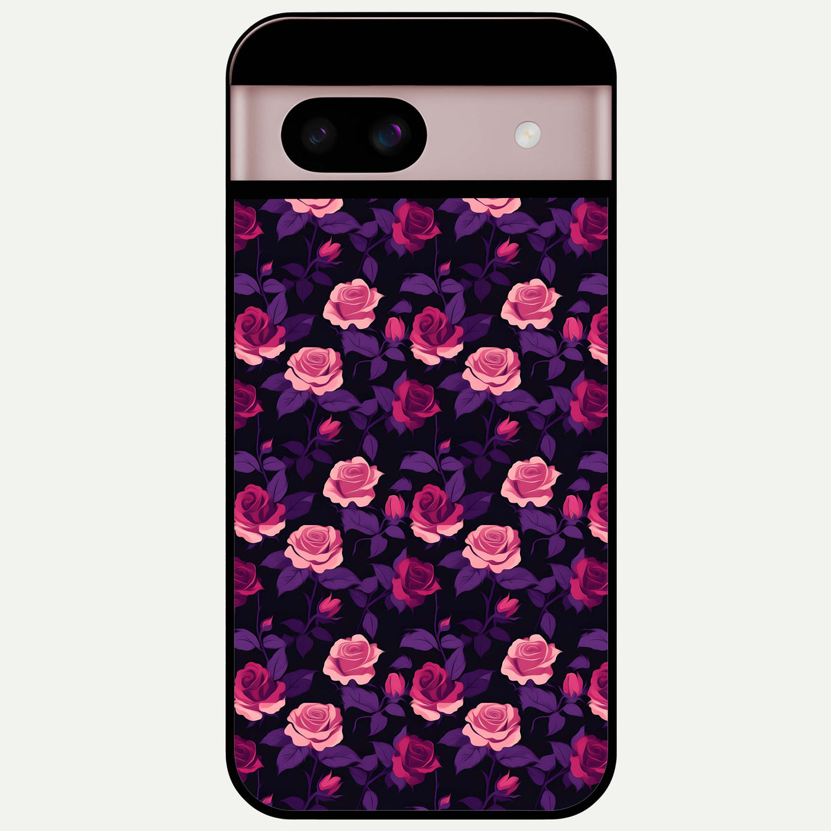  Rose Garden Twilight Glass Case For Google Pixel 8 back cover – full design glossy printed glass finish