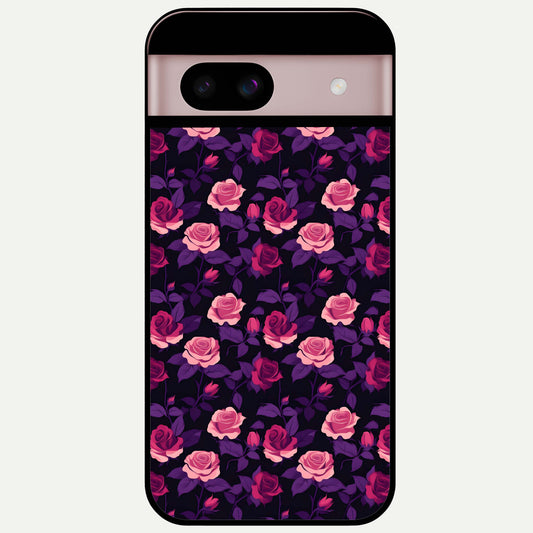  Rose Garden Twilight Glass Case For Google Pixel 8 back cover – full design glossy printed glass finish