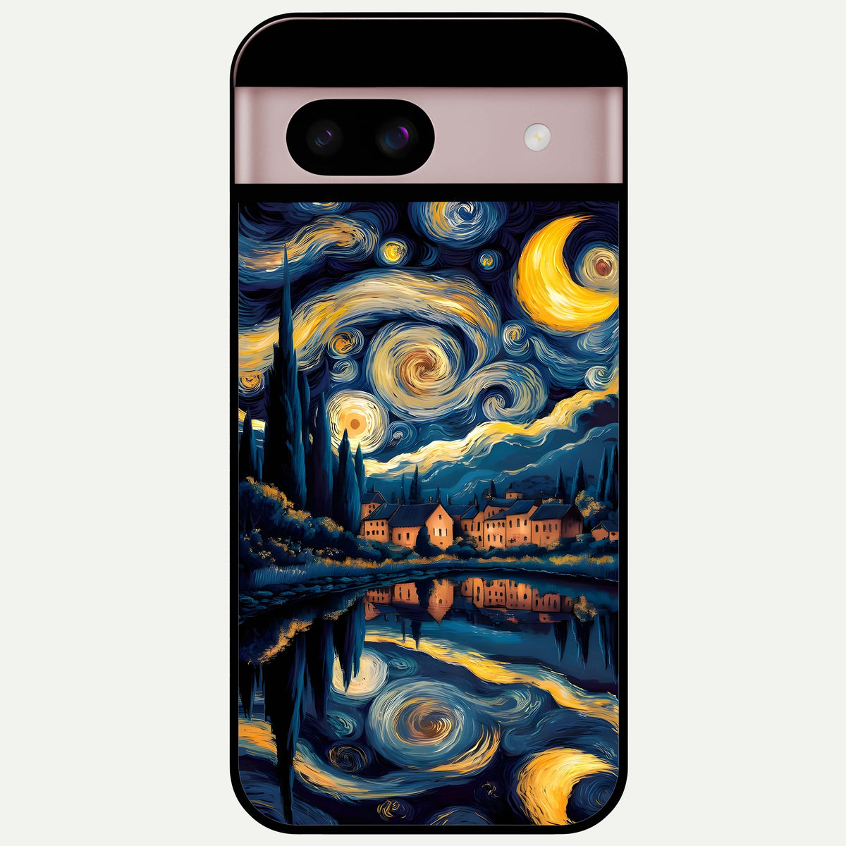  Starry Sky Serenity Glass Case For Google Pixel 8 back cover – full design glossy printed glass finish