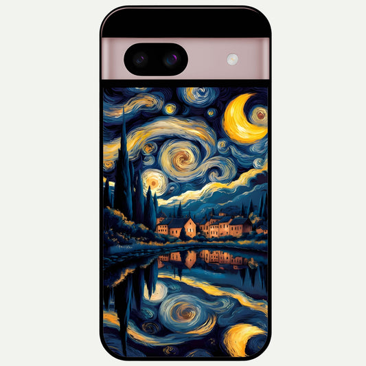  Starry Sky Serenity Glass Case For Google Pixel 8 back cover – full design glossy printed glass finish