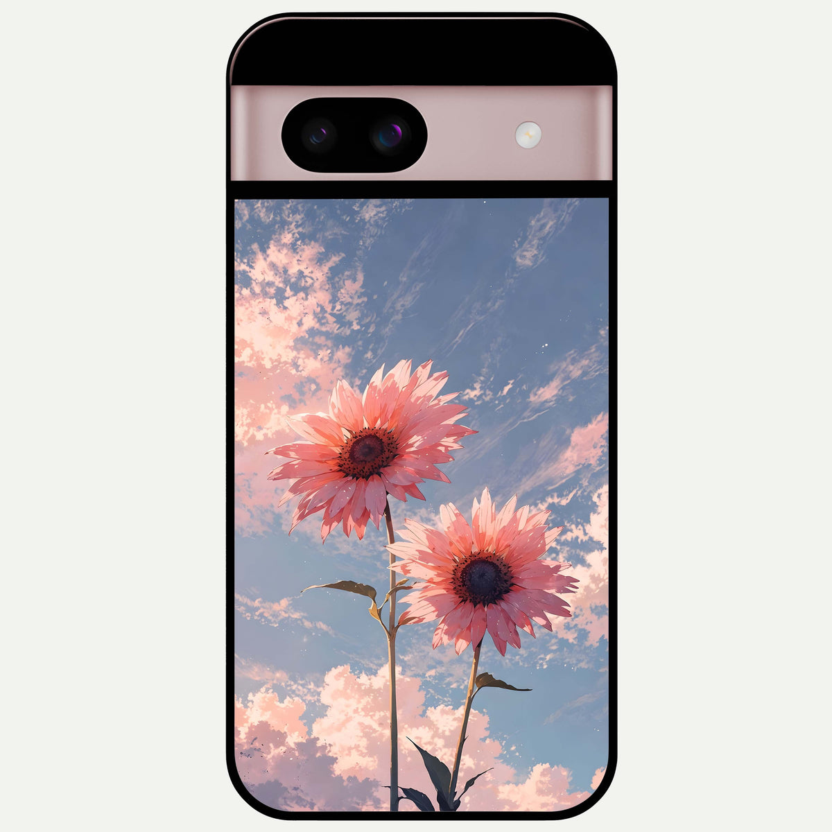  Sun Moon Balance Glass Case For Google Pixel 8 back cover – full design glossy printed glass finish